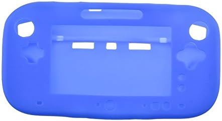 Tampa de pele de protetor de silício de borracha macia para Nintendo WiiU Game Controller Blue