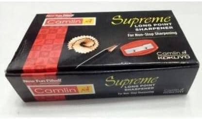 20 PCs Camlin Pencil Sharpners Supreme Long Point Siditadores de lápis Somem