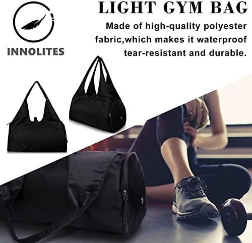 Bolsa de ginástica esportiva com compartimento de sapatos, para mulheres nadar ioga seca molhada molhada de ginástica, bolsa