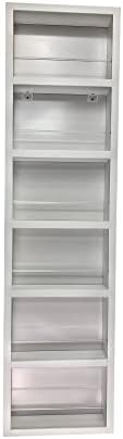 Armários de brisa de Florida Maxwell White esmalte madeira maciça na parede Rack de especiarias 42 h x 11 W x 3,5 D