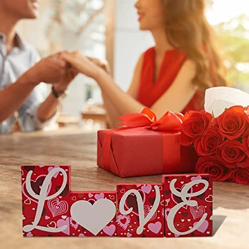 Abstract Table Cartas de amor Ornamentos de casamento Ornamentos da praça vermelha casais casais artesanato de madeira decoração de