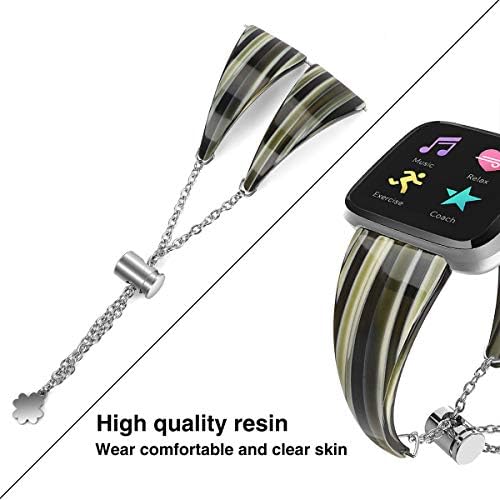 Bandas shangpule compatíveis para fitbit versa/versa 2/versa lite/se, resina pulseira de pulseira de pulseira versa smart fitness