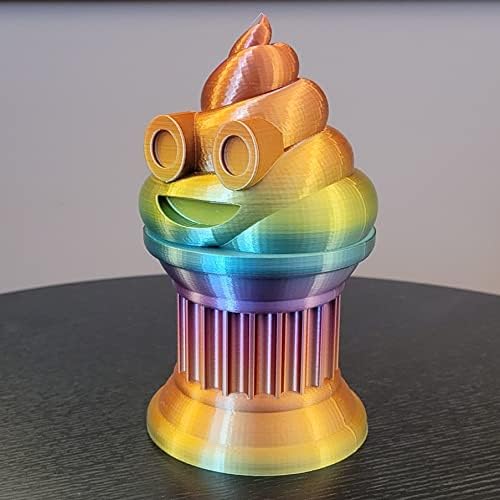 Troféu emoji de cocô Znet3d - prêmio ou presente perfeito - artesanal com fabricação aditiva - 6 polegadas de altura - apresentando