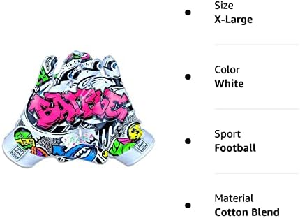 Battle Sports Graffiti Football Receiver luvas