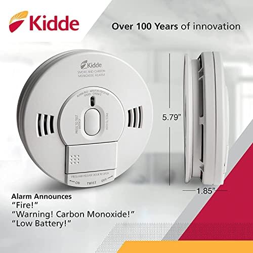 Detector Kidde Smoke & Carbon Monoxide, interconexão conectada, fumaça combinada e alarme de co com backup de bateria, alertas