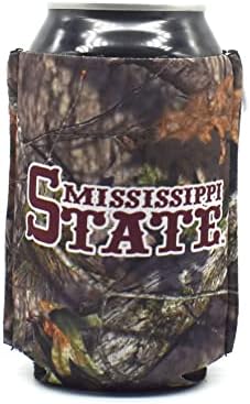 Mississippi State University Mossy Oak Breakup Camo Zipsip Zipsip All-in-One Ajuste Neoprene Isoled Drink Solder com zíperes