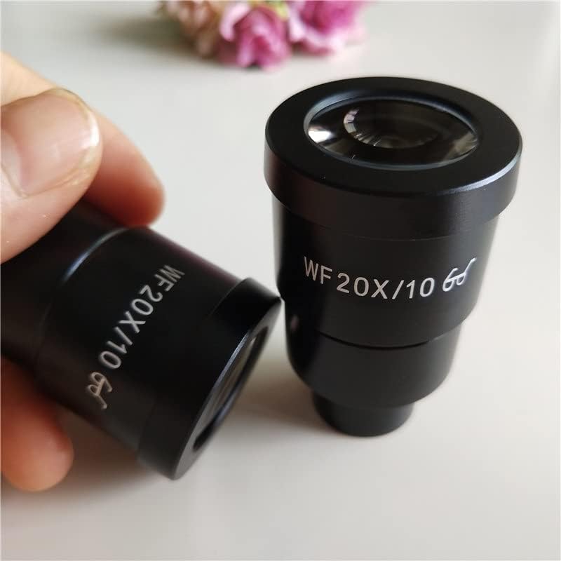 Acessórios para microscópio WF20X 10mm Microscópio de estéreo de 10 mm Lente ocular óptica, tamanho 30mm 30,5mm de laboratório