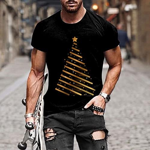 Homens outono inverno casual manga curta natal 3d tamis tampos de moda de moda de moda blusa de melhor camisa para homens tanque de