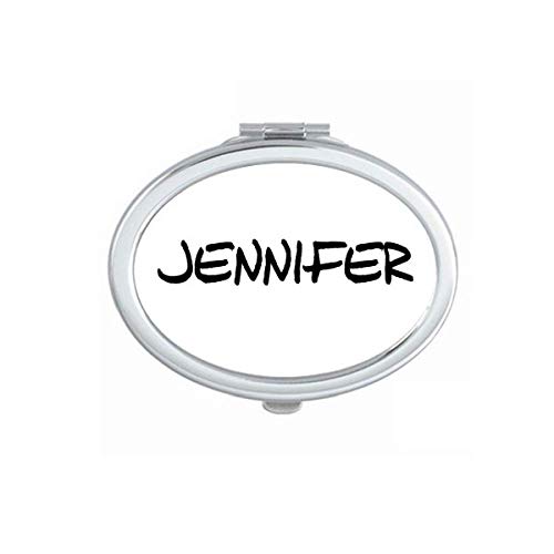 Nome de inglês especial Jennifer espelho portátil dobra maquiagem de mão dupla de óculos laterais