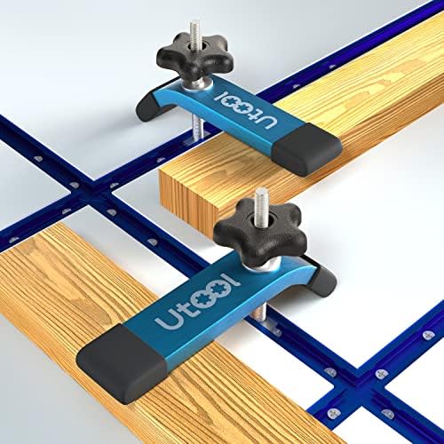 Utool 2 pacote t-rastre de retenção kit de braçadeiras, 6-1/3 L x 1-1/5 Largura, azul