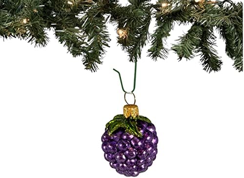 Mini Beda de Blackberry Blackberry Blown Glass Christmas Berry Tree Decoration
