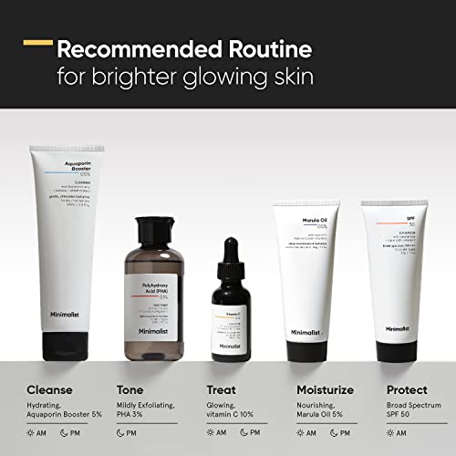 Minimalista de 10% de vitamina C soro para a pele brilhante, 30 ml | Skin Growing Skin altamente estável e eficaz Skin Vit C Serum para