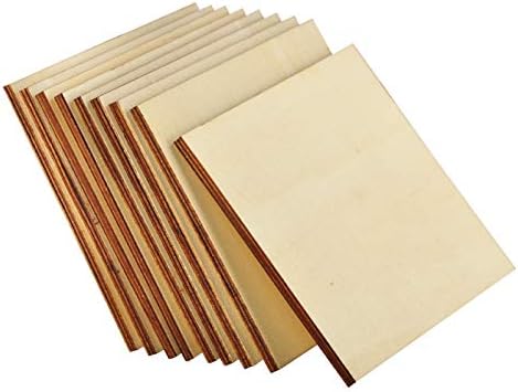 [Atualizado] Produtos de madeira de artíficas, 6x6 polegadas 26 pacote de 1/4 de espessura de madeira inacabada para ladrilhos de scrabble lençóis em branco Felas de cenas pequenos painéis de lona de pintura para artesanato, queima de madeira, montanhas