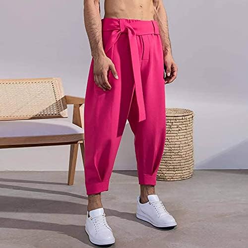 Calça de perna larga de zdfer para homens calças de design sólido casual calças folgadas soltas calças compridas calças de moletom