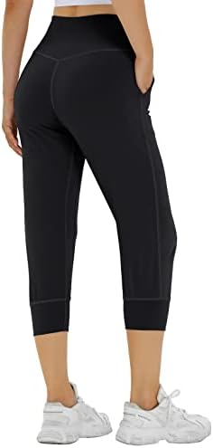 Calças femininas de calças femininas de Heathyoga com bolsos calças de moletom para mulheres de ioga calças atléticas