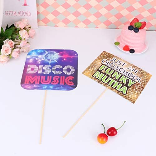 ABAODAM CUPCAKE TOPPERS FESTA 24PCS COM BOLO FONITY PAPER PAPEL APS Cuake Wooden Fever Photo Cosplay Kit KTV para