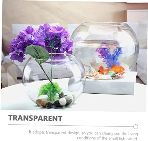Tanque de vidro de hemotão Tanque de vidro aquário Aquário Tigela de peixe vaso Terrário de vidro Globo redondo tigela