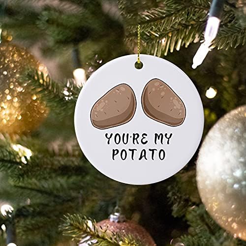 Único você é minha batata árvore de natal ornamento de vegetais fofos cerâmica Casais Casais Presente de Amizade Just