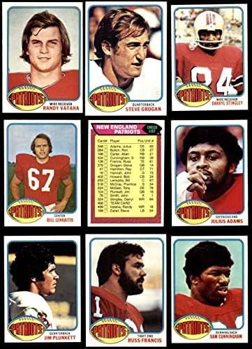 1976 Topps New England Patriots Team estabeleceu o New England Patriots EX/MT+ Patriots