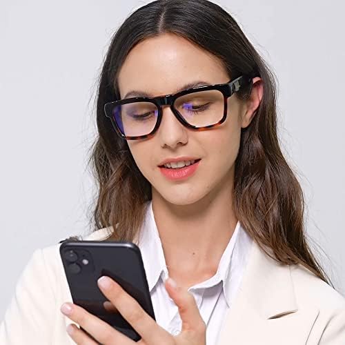 Óculos de sol Bluetooth oho, controle de voz e óculos inteligentes de estilo de orelha aberta ouve músicas e chamadas com volume para cima e para baixo, óculos de áudio Bluetooth 5.0 com lente de transição