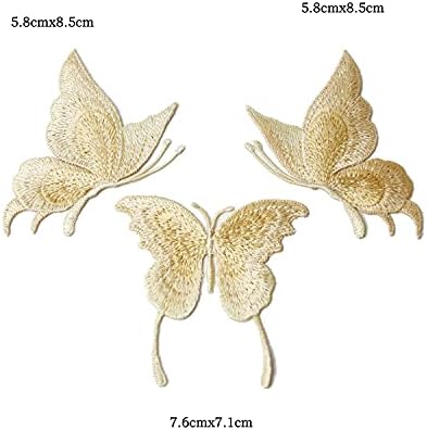 Ixueyu Flowers Butterfly Patches Ferro em apliques de costura para camiseta de casamento DIY vestidos de roupas