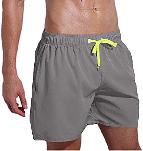 Baús de natação para homens da BEUU, shorts de treinamento de tábua de praia de secagem rápida com forro de malha e cordão ajustável