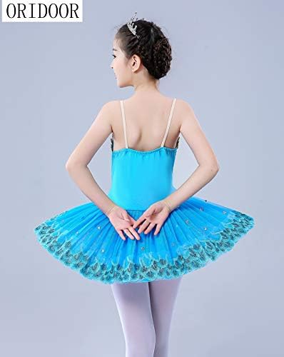 Oridoor Girls 'Camisole Skirted Leotards Swan Dance Ballet Dress Lace Rhinestone Ballet Tutu Freshes for Performance