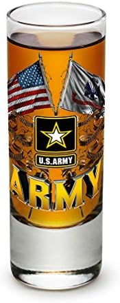 Erazor Bits Forças Armadas Homens do Exército Soldado Americano Double Flag Us AMry Glass com logotipo de 96 tiro de