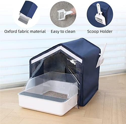 Móveis de gabinete de caixa de areia de gato Rypetmia escondidos | Guarda de respingos | Fácil limpo | Montagem fácil
