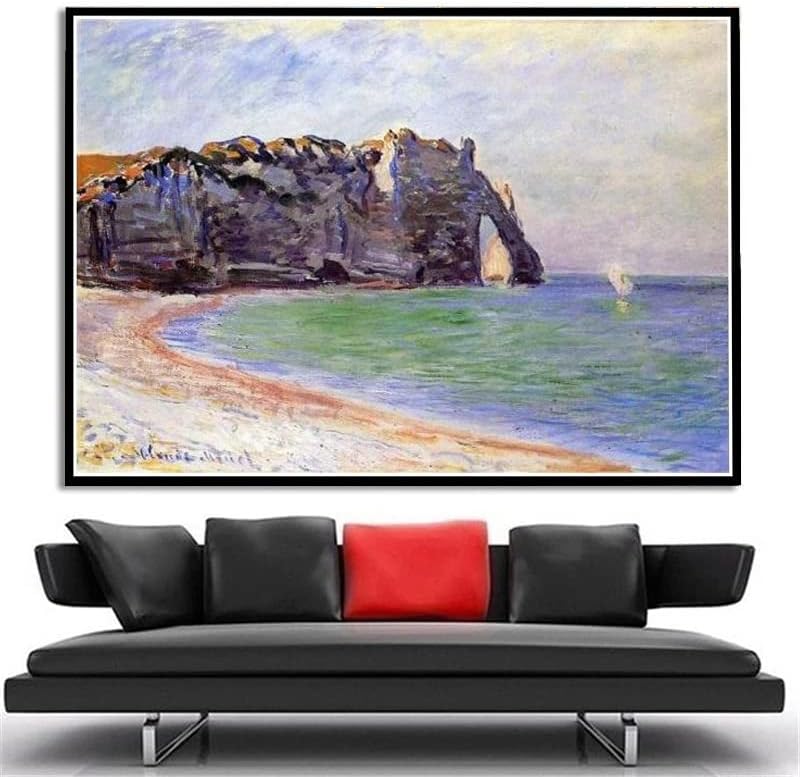 O Manneport visto de baixo de pintura de Claude Monet DIY 5D Diamond Painting Kits Diy Arts Craft for Home Wall Decor Birthday Gifts