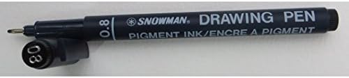 Pen do Premium Fineneliner premium com tinta de pigmento à base de água para escola, arte/desenho/esboço/escrita, 0.8, preto