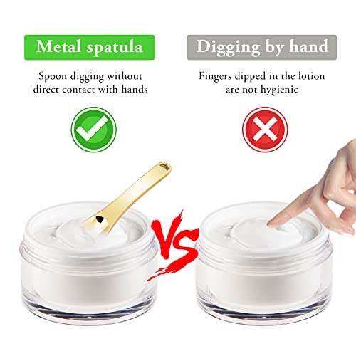 Wllhyf mini maquiagem de metal spatula cuidados de pele Aplicador reutilizável de colher cosmética, bolsa de beleza para cosméticos faciais para máscaras de máscara de rosto hidratantes