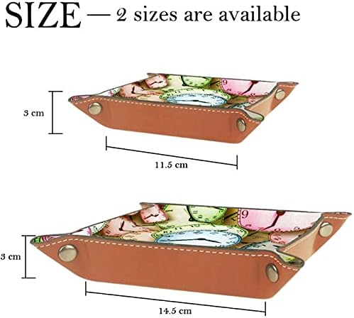 Caixa de armazenamento de relógio Bandeja de mesa de mesa Alterar a carteira de caixa de moeda de caixa de moeda de armazenamento