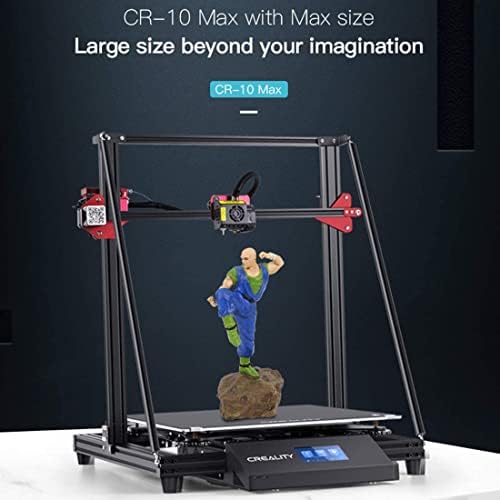 Creality CR 10 MAX PRIMERAÇÃO 3D 450 x 450 x 470 mm Volume de construção grande com estrutura de triângulo de estabilidade, nivelamento automático, impressão de currículo, engrenagens duplas de extrusão, tubo de Capricórnio PTFE