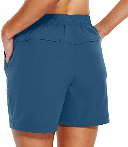 Shorts de ioga dbylxmn com bolsos para mulheres shorts rápidos shorts atléticos shorts ao ar livre feminina shorts femininos casuais