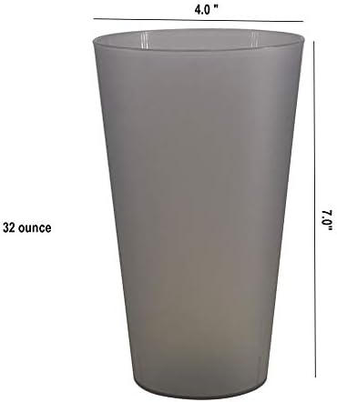 Yuyuhua premium de 32 onças de xícaras grandes, copos de plástico multicolor