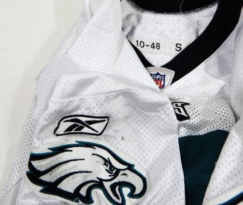 2010 Philadelphia Eagles Brandon Peguese 48 Game usou White Practice Jersey 2 - Jerseys de jogo NFL não assinado usada