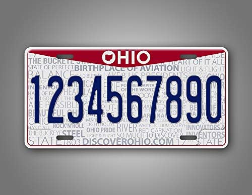 Signs andTagsonline Local de nascimento de Ohio da placa de aviação qualquer texto personalizado oh tag AUTO