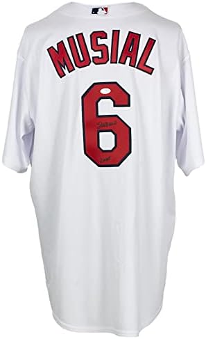 Stan Musial assinou o St. Louis Majestic Baseball Jersey 3x PSA/DNA