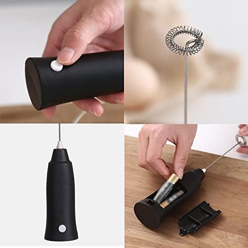 2pcs leite elétrico frother alça a tampa de leite ovos de baixo ruído mini leite misturador de leite com chocolate batedor