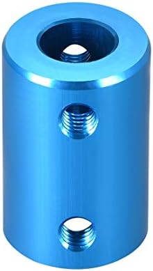 UXCELL de 8 mm a 10mm de parafuso de ajuste rígido de ajuste L25xd16 liga de alumínio, conector do acoplador de eixo, acessórios para motor, azul