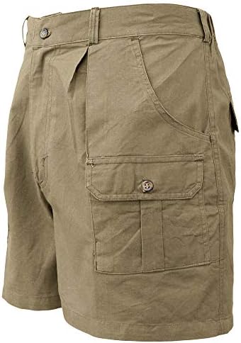 Hunter Safari Shorts para homens, carga profissional algodão