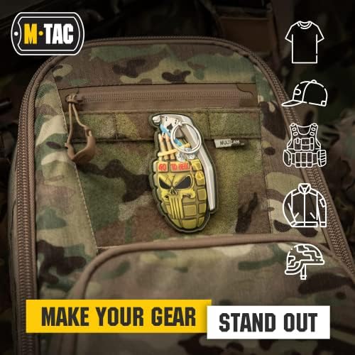 Mão M -TAC Granada 3 Patch PVC - emblema de moral emoji para equipamento do Exército Militar Tático com fixador de gancho