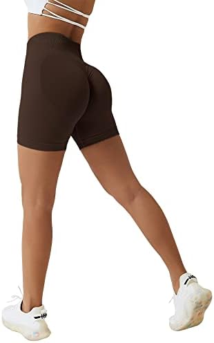 Shorts de treino Luyaa para mulheres de ginástica curta de ginástica curta que executa shorts de fitness de exercício ativo