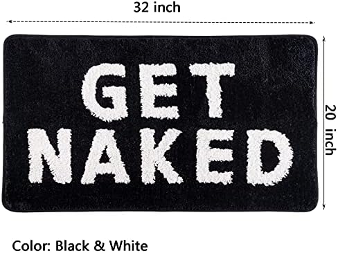 Yuang pega banheira nua -tapetes de banheiro engraçado -não escorregando tapetes de banho preto -tapete de banho absorvente