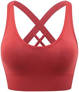 Cross Back Sport Bras acolchoado Strappy Criss Cross Comfort Workout