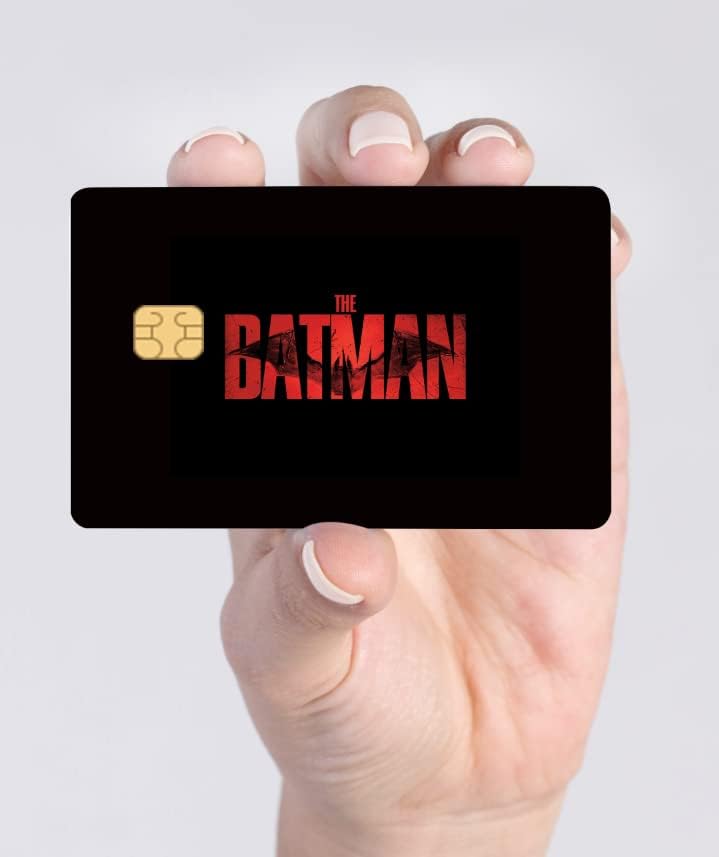 Workiran the Batman Card Skin | Adesivo para transporte, cartão -chave, cartão de débito, pele de cartão de crédito | CARRO DE CABELAÇÃO E PERSONAZILIZAÇÃO | Sem bolha, magro e à prova d'água tampa