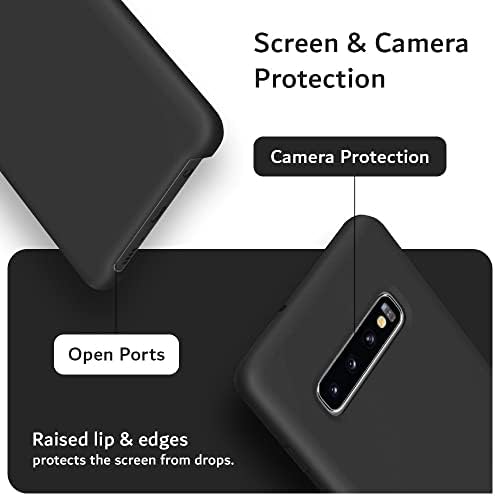 Tudia TPU Silicone Case Compatível com a caixa Samsung Galaxy S10 Plus / S10+, liso, liso de choque leve à prova de choques ultra fino