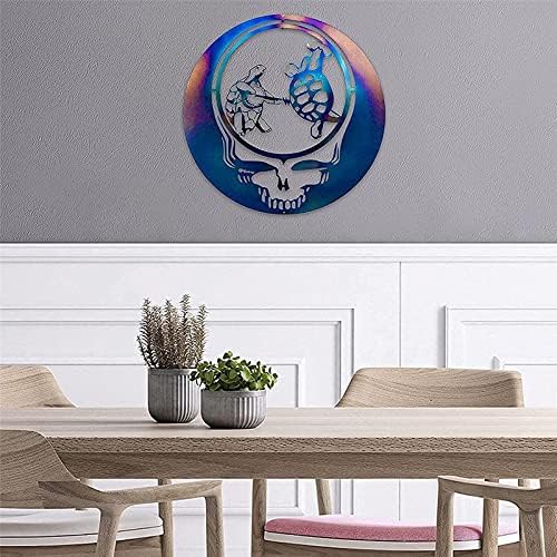 Metal Stealie Sign Wall Art Dead Head Head seu rosto Arte, sinal de parede morta Grato