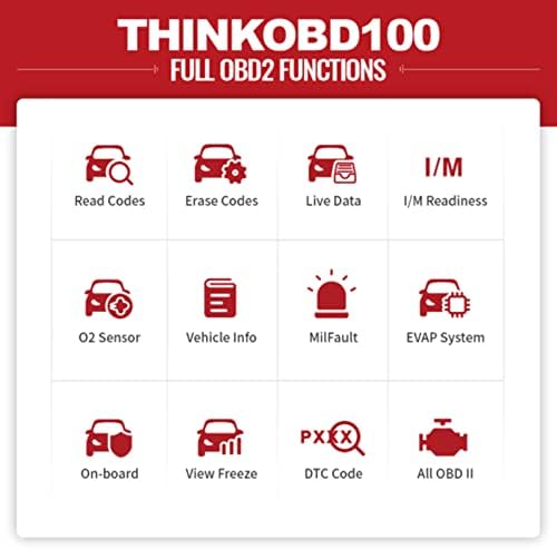 Para o scanner Thinkcar OBD2, verifique o leitor de código de carro de falha do motor 10 modos de teste para carros asiáticos
